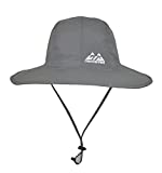 MOUNTFOOTPRINT Wide Brim Waterproof Bucket hat Sun Protection Fishing hat rain Hats Summer Unisex Water Resistant (Dark Gray)