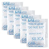 45 Pcs 5 Gram Silica Gel Packs, Transparent Desiccant, Desiccant Packets for Storage, Moisture Packs for Spices Jewelry Shoes Boxes Electronics Storage, Food Safe