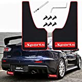 YA 2 Pcs Car Mud Flaps Fender Splash Guards Flexible Mud Guard No Collision for Sports Universal Sedan SUV Off-Road Vehicle Soft Rubber Car Rally Mud Flaps Modified Car (Sports)