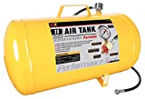 Performance Tool W10011 Hi-viz 11-Gallon Horizontal Portable Air Tank With Tire Air Chuck , Yellow