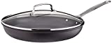 Cuisinart 622-30G Chef's Classic Nonstick Hard-Anodized 12-Inch Skillet with Glass Cover, Black