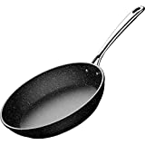 EOE Nonstick Frying Pan, Granite Coating Skillet with Anti-Warp Base, Stainless Steel Handle - Nonstick Fry Skillet for Gas, Electric, Induction Cooktops - Dishwasher & Oven-Safe 8 Inch)