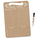 Rustic Kraft Family Chore Chart for Adults, Magnetic Chore Chart for Teens, Kids Reward Chart for Toddlers at Home, Kids Chore Reward Chart System for Kids, My Magnetic Responsibility Chart for Kids