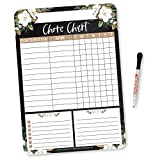 Magnolia Family Chore Chart for Adults, Magnetic Chore Chart for Teens, Kids Reward Chart for Toddlers at Home, Floral Chore Reward Chart System for Kids, My Magnetic Responsibility Chart for Kids
