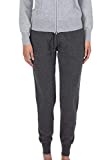 JENNIE LIU Women's 100% Pure Cashmere Knitted Jogger Pants(M, Charcoal)