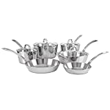 Viking Culinary Contemporary 3-Ply Stainless Steel Cookware Set, 10 Piece | Dishwasher, Oven Safe | Works on All Cooktops including Induction