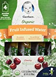 Gerber Purees Organic Fruit Infused Water Cherry, 3.5 Fl Oz (Pack Of 4)