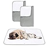 Paw Legend Washable Pee Pads for Dogs (2 Pack),Waterproof Reusable Dog Pee Pads,Washable Puppy Pads with Fast Absorbent (Grey Color)