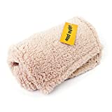 Alpha Paw Cozy Calming Blanket with Premium Quality Polyester Fluffy Sherpa Fabric to Help with Anxiety and Stress Relief, for Cats and Dogs Beige, Medium – 32”L x 40”W