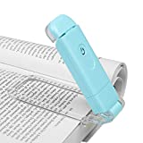 DEWENWILS Amber Book Light, USB rechargeble Book Light for Reading in Bed, Clip on Book Light, Brightness Adjustable, Sleep Aid Light, Warm White, Blue