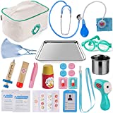 Tigerhu Doctor Kit for Kids, 27Pcs Pretend Play Educational Doctor Toys Dentist Medical Kit with Stethoscope & Medical Storage Bag for Toddler Boys Girls