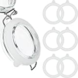 8 Pieces Silicone Jar Gaskets Replacement Silicone Seals Airtight Silicone Gasket Sealing Rings for Regular Mouth Canning Jar, 3.75 Inches (White)