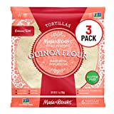 Maria & Ricardo's Quinoa Flour Gluten Free Tortillas. (3 Pack) Non GMO PV, Vegan, Kosher. Certified Gluten Free. 6 Tortillas per Pack