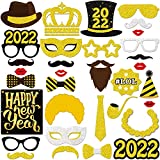 Real Glitter, New Years Photo Props - New Years Eve Photo Booth Props 2022 | New Years Eve Party Supplies 2022 | New Years Photo Booth Props 2022 | New Years Decorations 2022 Photo Props, Little DIY