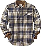 Legendary Whitetails Men's Standard Buck Camp Flannel Shirt, Shale Plaid, Medium