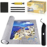 Jigsaw Puzzle Mat Roll Up - 2000 Pieces, 1500, 1000 Pieces Saver Large Puzzles Board for Adults Kids, Storage and Transport Premium Pump Glue Felt Mat Inflatable Tube Holder Organizer Pad Keeper