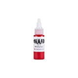 Dynamic Fire Red Tattoo Ink  Professional Long-Lasting Tattooing Inks, 1 Ounce Bottle