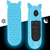 Remote Case Cover Holder for Facebook Portal TV Remote,Silicone Protective Case for Facebook Portal TV Smart Video Calling on Your TV with Alexa,Shockproof Remote Battery Back Covers-Glowblue