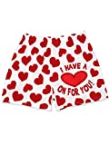 Briefly Stated 'I Have a Heart On for You' Men's Boxer Shorts Underwear (XX-Large, White/Red)