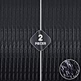 XtraLarge 6.4x8 Feet Black Fringe Backdrop -2 Pieces, Black Foil Fringe Curtain | Black Backdrop for Birthday Party Metallic Black Tinsel Backdrop Black Backdrop Curtains for Parties Black Streamers