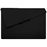 LiveComfort Flat Sheet, Twin Size Extra Soft Brushed Microfiber Flat Black Sheet, Machine Washable Wrinkle Free Breathable (Black, Twin)