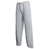 Fruit of the Loom Mens Open Hem Jog Pants/Jogging Bottoms (M) (Heather Gray)