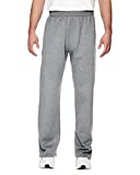 Fruit of the Loom Mens Open-Bottom Pocket Sweatpants (SF74R) -Athletic H -3XL