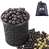 Slingshot Ammo Ball 2100PCS Natural Clay Slingshot Ammo 3/8 inch Biodegradable Clay Ball 9mm-10mm (Black+Brown+Yellow, 2100 pcs)