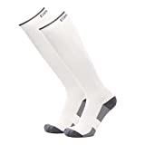 Copper Fit Energy Unisex Easy-On/Easy-Off Knee High Compression Socks, White, Large/X-Large, 1 Pair