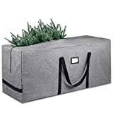 BALEINE 7.5 ft Christmas Tree Storage Bag, Heavy Duty 900D Oxford Fabric with Reinforced Handles and Dual Zippers Wide Opening, Extra Large Storage Container for Trees and Decorations (Grey)
