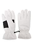 Mountain Warehouse Womens Ski Gloves - Snowproof, Textured Palm, Fleece Lined Warm Glove - for Winter Snowboarding White M
