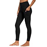 High Waist Yoga Pants with Pockets for Women- Tummy Control 4 Way Stretch Workout Running Yoga Leggings (Black, X-Large)