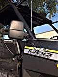 Folding Side View Mirror Set for Polaris Ranger 1000XP 2018+(Will Work With Factory Doors Installed)