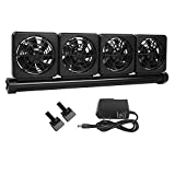 Aquarium Chiller, Fish Tank Cooling Fan System for Salt Fresh Water, 2 Variable Speed, Wide Angle Adjustable (4-Fan)