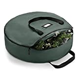 Extra Large Premium Christmas Wreath Storage Bag 30” - Dual Zippered Storage Container & Durable Handles, Protect Artificial Wreaths - Holiday Xmas Bag Made of Tear Proof 600D Oxford - 5 Year Warranty