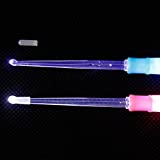 Airgoesin 2 Lighted Tonsil Stone Remove Tool, 8 Tips, Tonsillolith Pick + Case Oral Clean Longer Attachment