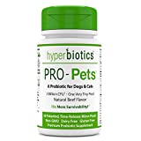Hyperbiotics Pro Pets | Probiotics for Dogs & Cats | Small Micro Sized Chewable Pearl Shaped Tablets | Time Released Delivery | 60 Count