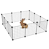 Work-It! Pet Playpen, Foldable Metal Exercise Pen | Small Animal Cage Indoor/Outdoor Metal Wire Fence for Rabbits, Guinea Pigs, Small Animals | Portable Kennel Crate Fence with Configurable 12 Panels