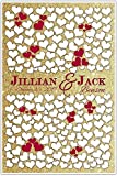 Personalized Wedding Guestbook Alternative Sign Poster Guest Signatures 200 Hearts Gold Sparkle Red - any color combo