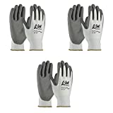 PIP 16-D622 G-Tek PolyKor Seamless Knit PolyKor Blended Gloves - Polyurethane Coated Smooth Grip on Palm & Fingers (3 Pair Pack) (Large)