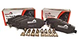Beefed Up Brakes Premium Trail Rated Front & Rear Ceramic Brake Pad Kit w/hardware and grease Compatible with 2007 - 2018 Jeep Wrangler JK/JKU