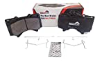 Beefed Up Brakes Heavy Duty Premium Ceramic Front Brake Pad Kit w/hardware and grease Compatible with 2007 - 2020 Toyota Tundra