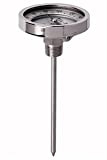 Tel-Tru 34100466 Model Gt300R Resettable Bi-Metal Process Grade Thermometer, Stainless Steel, 3" Dial, 1/2" Npt Back Connection, 0.250" Diameter x 4" Long 304Ss Stem, 200/1000 Degrees Fahrenheit, +/- 1% Full Span Accuracy