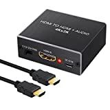 PROZOR HDMI Audio Extractor Converter HDMI to Optical Toslink SPDIF with 1M HDMI 1.4 Cable and 3.5mm Stereo Audio Splitter Adapter Support 4K x 2K 3D