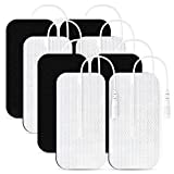 AUVON TENS Unit Pads 2"X4" 10 Pcs, 3rd Gen Latex-Free Rectangular Replacement Pads Electrode Patches with Upgraded Self-Stick Performance for Electrotherapy
