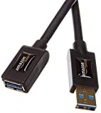 Amazon Basics USB 3.0 Extension Cable - A-Male to A-Female Adapter Cord- 9.8 Feet (3.0 Meters)