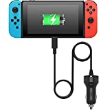 Car Charger Compatible with Nintendo Switch/ Switch Lite/ Switch OLED, FYOUNG High Speed Car Charger Adapter Replacement for Nintendo Switch (6.5 FT USB Type-C Charger Cable)