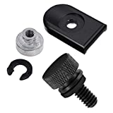 PBYMT Black Seat Bolt Tab Screw Mount Knob Cover Nut Compatible for Harley Sportster Dyna Touring Electra Street Glide Road King 1997-2020