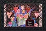 Briarwood Lane Flowers and Hearts Valentine's Day Doormat Primitive 18" x 30"