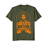 Jesus Is My Homeboy Military Green with orange t shirt